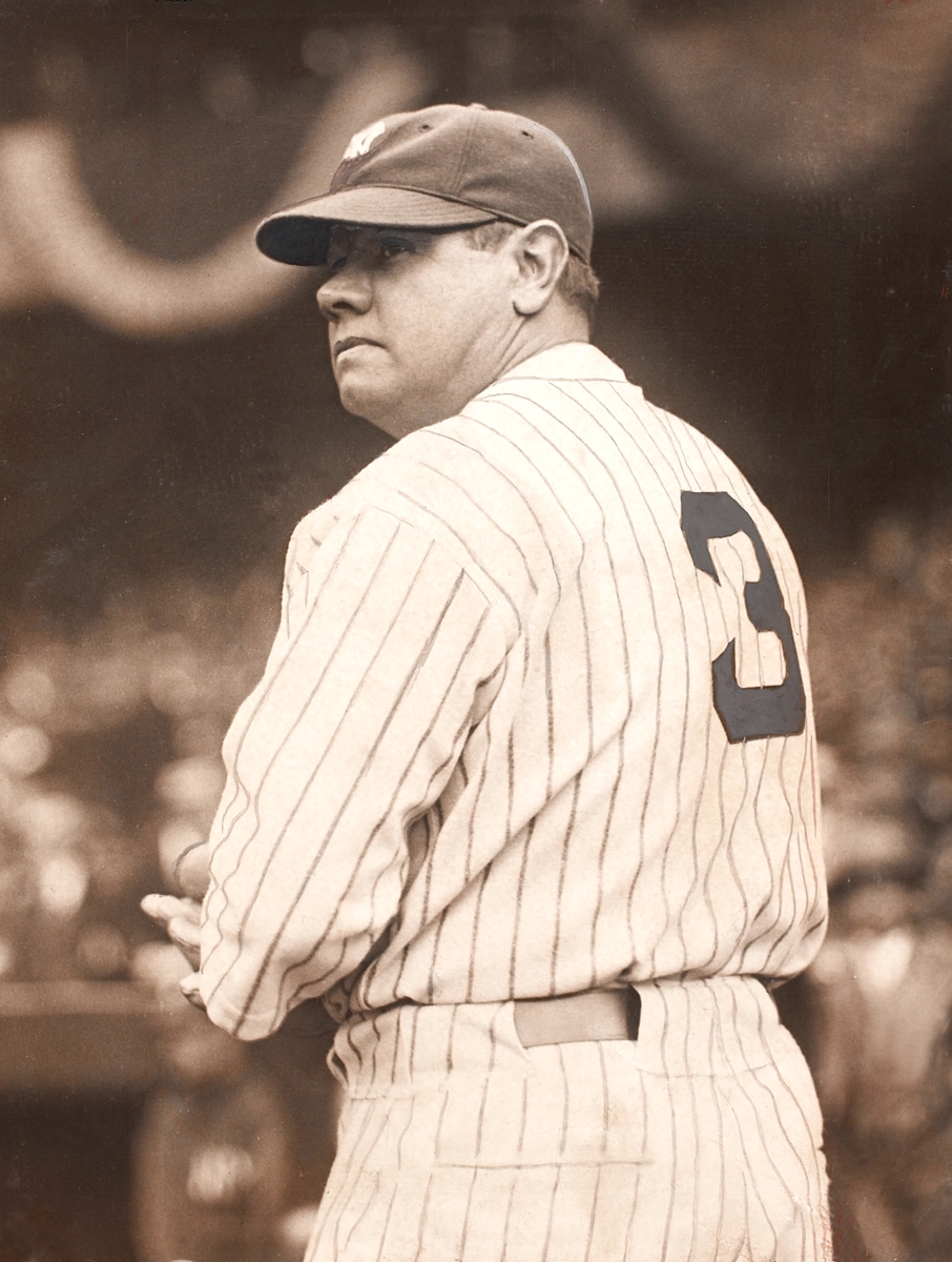 Now batting, NUMBER THREE, Babe Ruth 